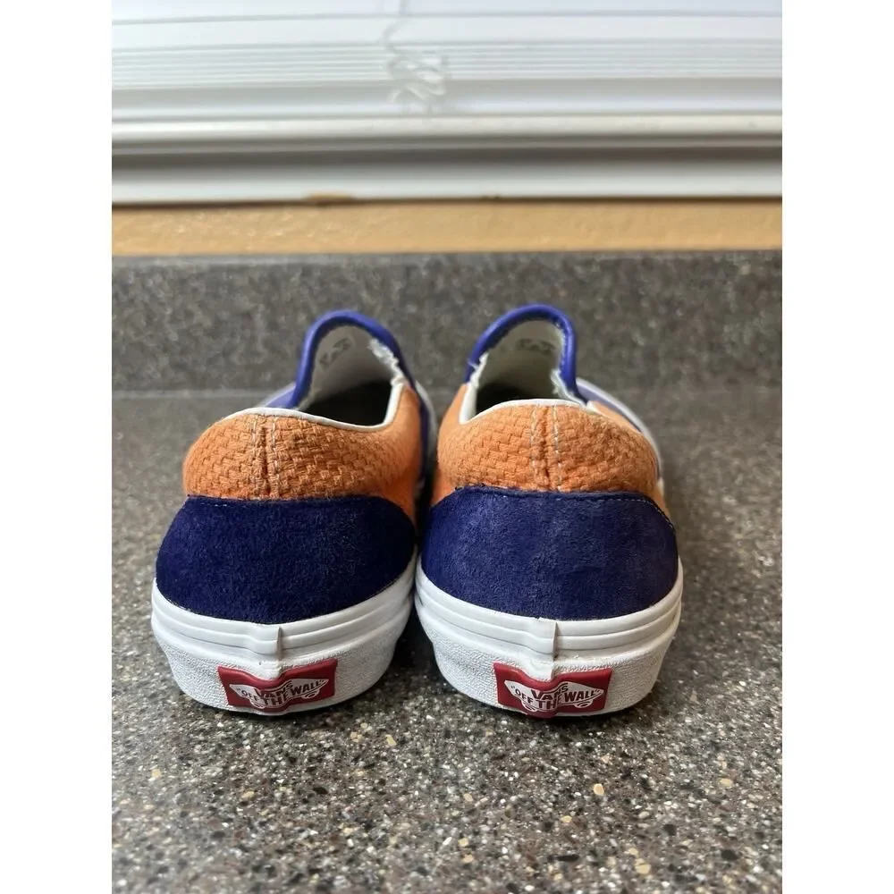 Vans Classic Slip On Skater Shoes Purple/Orange Suede Women's 9.5 Sneaker Mens 8